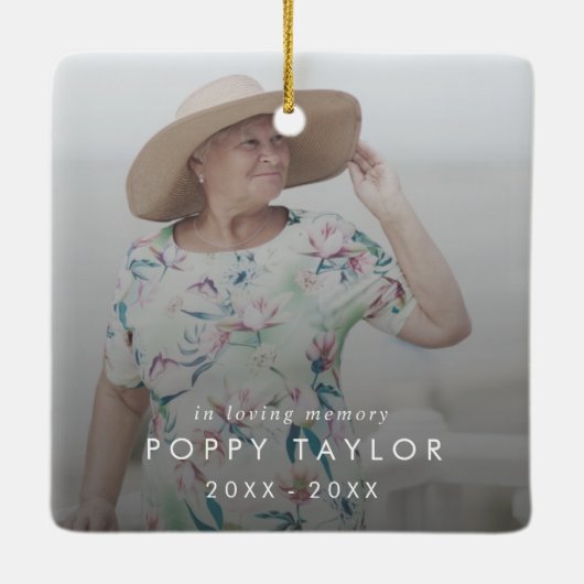 Chique in liefdevolle herinnering Moeder Memorial  Keramisch Ornament (Achterkant)