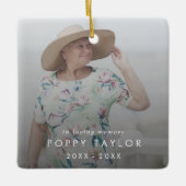 Chique in liefdevolle herinnering Moeder Memorial  Keramisch Ornament (Voorkant)