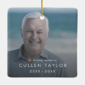 Chique in liefdevolle herinnering papa memorial fo keramisch ornament (Achterkant)