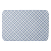 Chique Indigo Blauw en Wit Preppy Check Badmat (Voorkant)