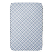 Chique Indigo Blauw en Wit Preppy Check Badmat (Voorkant Verticaal)