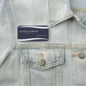 Chique Indigo Donkerblauw Wit: Professionele Elega Naamplaatje (In situ)