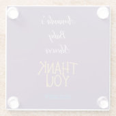 Chique Indigo Gouden Kleur Minimalistisch Baby sho Glazen Onderzetter (Achterkant)