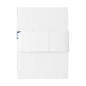 Chique Indigo Roest Monogram Bruiloft Uitnodigingen Wikkel (Achterkant Voorbeeld)