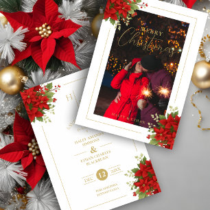 Chique Initiaal Bloemige Kerstboeketten Foto Save The Date
