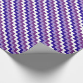 Chique inpakpapier: Mauve, blauwe witte chevrons Cadeaupapier (Hoek)