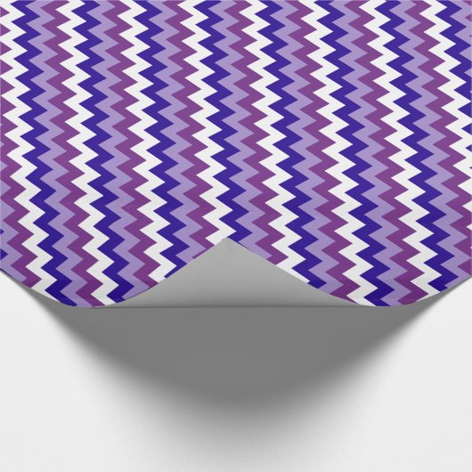Chique inpakpapier: Mauve, blauwe witte chevrons Cadeaupapier (Hoek)