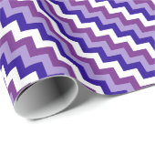 Chique inpakpapier: Mauve, blauwe witte chevrons Cadeaupapier (Rol Hoek)