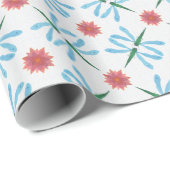 Chique inpakpapier: Waterlelies en libellen Cadeaupapier (Rol Hoek)