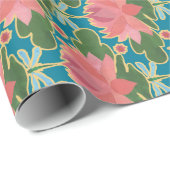 Chique inpakpapier: Waterlelies en libellen Cadeaupapier (Rol Hoek)