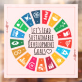 Chique Inspirerende Zakelijke Verjaardagsfeest Lea Raamsticker (Vel 2)