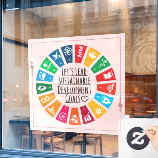 Chique Inspirerende Zakelijke Verjaardagsfeest Lea Raamsticker (Cafe Raam)