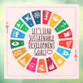 Chique Inspirerende Zakelijke Verjaardagsfeest Lea Raamsticker (Vel 3)