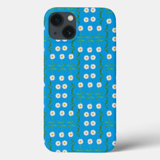 Chique iPad Case-Mate Hoesje: Witte Daisies op Bla iPhone Case (Achterkant)