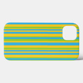 Chique iPad Case: Turquoise, geel, groene strepen Case-Mate iPhone Case (Achterkant (horizontaal))