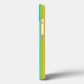 Chique iPad Case: Turquoise, geel, groene strepen Case-Mate iPhone Case (Achterkant / Links)