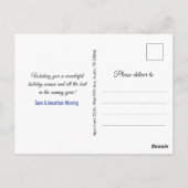 Chique iriserende eenhoorn glitter Kerstmis nieuwj Briefkaart (Achterkant)