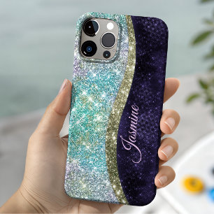 Chique iriserende paarsblauwe nepschitterende mono Case-Mate iPhone case