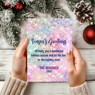 Chique iriserende roze glitter Kerstmis nieuwjaar