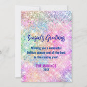 Chique iriserende roze glitter Kerstmis nieuwjaar (Voorkant)