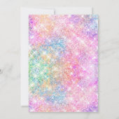 Chique iriserende roze glitter Kerstmis nieuwjaar (Achterkant)