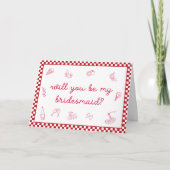 Chique italiaans "dat is nog meer" bruidsmeisje vo kaart (Voorkant)