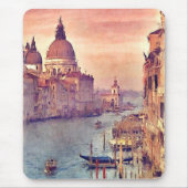 Chique  Italië Venetië Canal Pastel Waterverf Muismat (Voorkant)