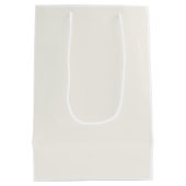 Chique ivoor crème minimalistisch monogram medium cadeauzakje (Achterkant)