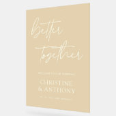 Chique Ivoor en Champagne Goud Gepersonaliseerde B Acryl Bord (Hoek)