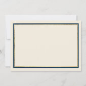 Chique ivoor navy blauw faux goud Bachelorette Par Kaart (Achterkant)