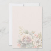 Chique Ivoor roze blauw zomer bloemenbeker Save th Kaart (Achterkant)