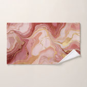 Chique ivoor, terracotta en goud gemarmerd bad handdoek (Handdoek)