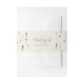 Chique Ivoor Wildbloemen Herfst Herfst de bruiloft Uitnodigingen Wikkel (Voorkant Voorbeeld)