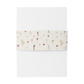 Chique Ivoor Wildbloemen Herfst Herfst de bruiloft Uitnodigingen Wikkel (Achterkant Voorbeeld)