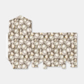 Chique Ivoor Zilver Goud Bol Ornamenten Patroon Bedankdoosjes (Uitgevouwen)