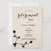 Chique  ivoor zwart bloemenbejaardenteam kaart (Voorkant)