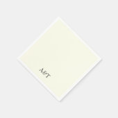 Chique ivoren initialen sierlijke bruiloft servett servet (Hoek)