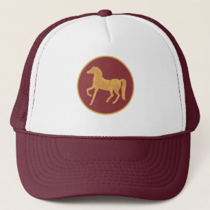 Chique Jaar van het Paard, Maroon Trucker Hoed Pet