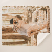 Chique Jonggehuwd Paar Mijn Echtgenoot Echtgenote Sherpa Deken (Voorkant (horizontaal))