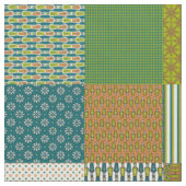 Chique Jungle Drums namaak patchwork etnisch patro Stof (Close Up)