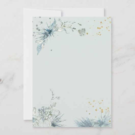 Chique jurk winter 25e verjaardag kaart (Achterkant)