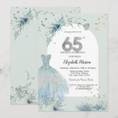 Chique Jurk Winter 65e verjaardag Kaart (Voorkant / Achterkant)