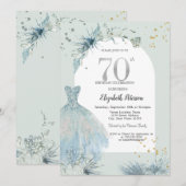 Chique jurk Winter 70e verjaardag Kaart (Voorkant / Achterkant)