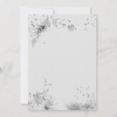 Chique jurk winter grijs 40e verjaardag kaart (Achterkant)