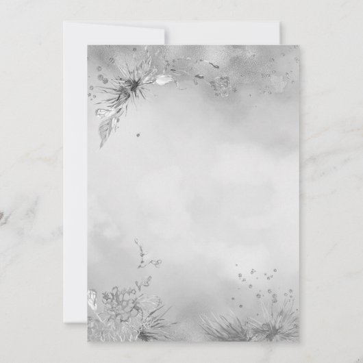 Chique Jurk Winter Grijs 65e Verjaardag Kaart (Achterkant)