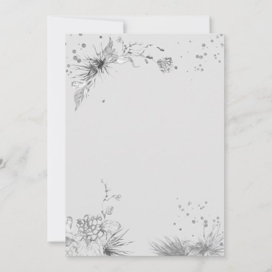 Chique Jurk Winter Grijs 80e Verjaardag Kaart (Achterkant)