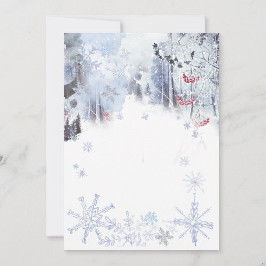 Chique Jurk Winter Landschap 100e Verjaardag Kaart (Achterkant)