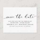 Chique kalligrafie Bewaar de datum Aankondigingskaart (Voorkant)
