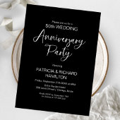 Chique kalligrafie bruiloft jubileum uitnodigingen