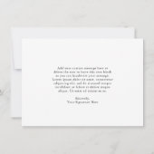 Chique kalligrafie eenvoudige elegante business bedankkaart (Achterkant)